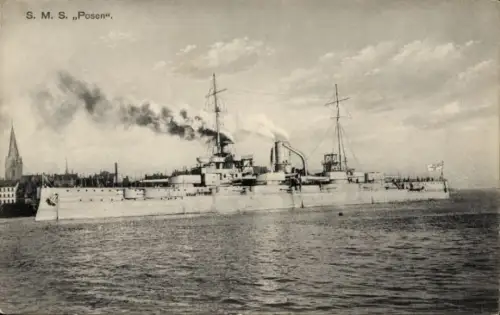 Ak Deutsches Kriegsschiff SMS Posen