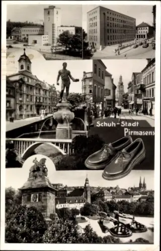 Ak Pirmasens am Pfälzerwald, Lackschuhe, Ortspartie