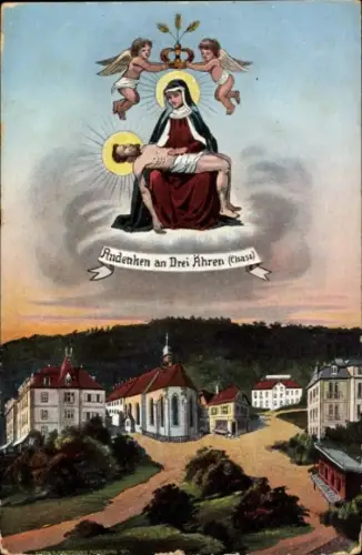 Ak Trois Épis Drei Ähren Elsass Haut Rhin, Kloster, Heiligenbild