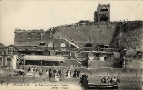 Ak Le Mesnil au Val Manche, Kasino und Talbot Turm