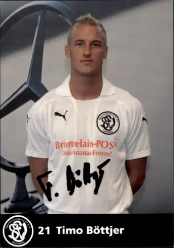 Autogrammkarte Fußballer Timo Böttjer, SV 07 Elversberg, Autogramm