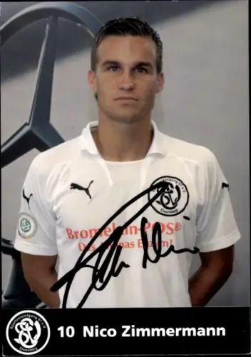 Autogrammkarte Fußballer Nico Zimmermann, SV 07 Elversberg, Autogramm