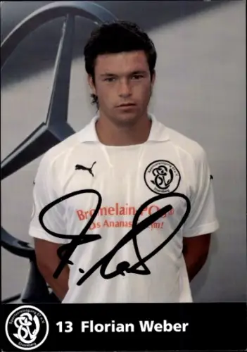 Autogrammkarte Fußballer Florian Weber, SV 07 Elversberg, Autogramm