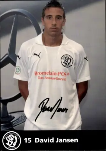 Autogrammkarte Fußballer David Jansen, SV 07 Elversberg, Autogramm