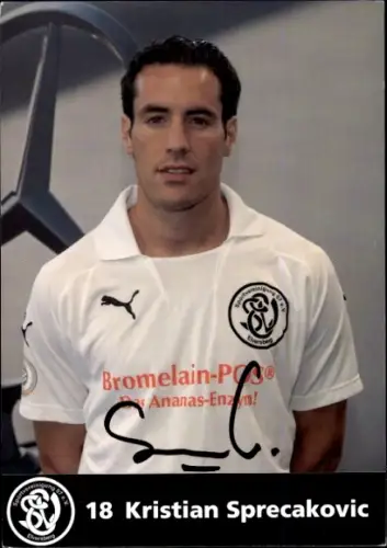 Autogrammkarte Fußballer Kristian Sprecakovic, SV 07 Elversberg, Autogramm
