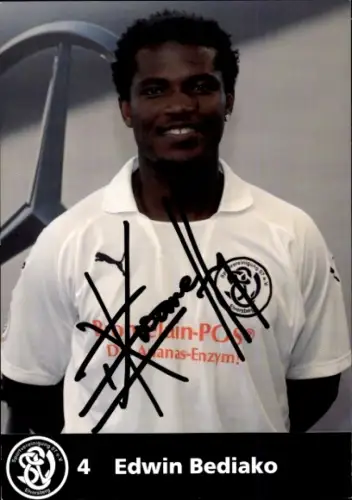 Autogrammkarte Fußballer Edwin Bediako, SV 07 Elversberg, Autogramm