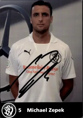 Autogrammkarte Fußballer Michael Zepek, SV 07 Elversberg, Autogramm