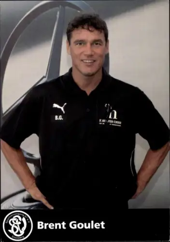 Autogrammkarte Cheftrainer Brent Goulet, SV 07 Elversberg, Autogramm