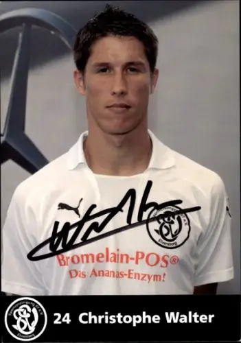 Autogrammkarte Fußballer Christophe Walter, SV 07 Elversberg, Autogramm