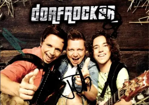 Autogrammkarte Musikgruppe Dorfrocker, Autogramm