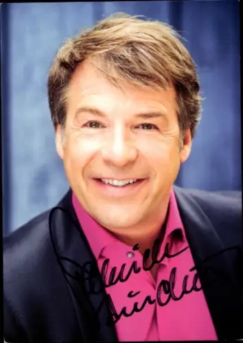 Autogrammkarte Sänger Patrick Lindner, Portrait, Autogramm
