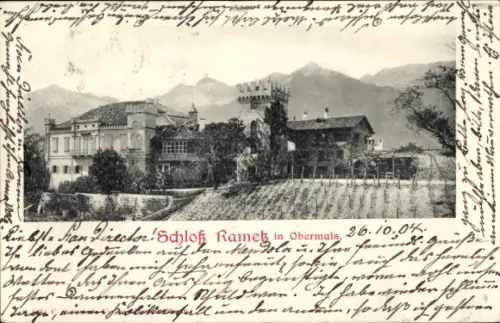 Ak Obermais Maia Alta Meran Merano Südtirol, Schloss Rametz