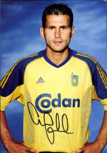 Ak Fußballspieler Andreas Jakobsson, Autogramm