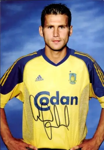 Ak Fußballspieler Andreas Jakobsson, Autogramm