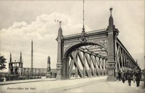 Ak Kehl am Rhein, Rheinbrücken, Brücke,   
