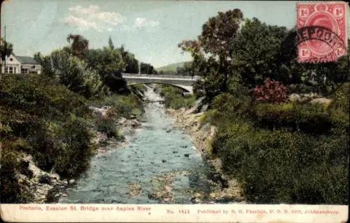 Ak Pretoria Südafrika, Esselen St. Bridge, Aapies River