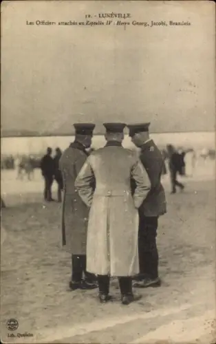 CPA Lunéville Meurthe et Moselle, Les Officiers attachés au Zeppelin IV
