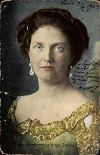 Ak Luise, Kronprinzessin von Sachsen, Portrait
