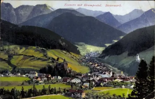 Ak Eisenerz Steiermark, Gesamtansicht, Krumpental