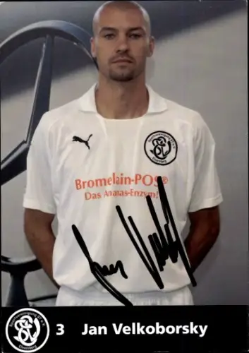 Autogrammkarte Fußballer Jan Velkoborsky, SV 07 Elversberg, Autogramm