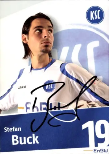 Autogrammkarte Fußballer Stefan Buck, Karlsruher SC, Autogramm