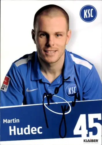 Autogrammkarte Fußballer Martin Hudec, Karlsruher SC, Autogramm