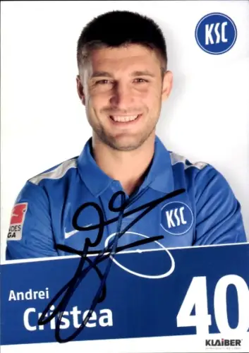 Autogrammkarte Fußballer Andrei Cristea, Karlsruher SC, Autogramm