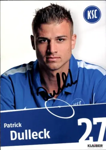 Autogrammkarte Fußballer Patrick Dulleck, Karlsruher SC, Autogramm