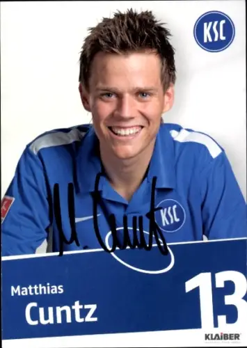 Autogrammkarte Fußballer Matthias Cuntz, Karlsruher SC, Autogramm