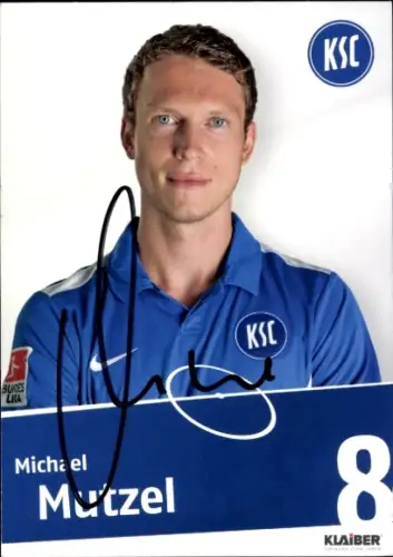 Autogrammkarte Fußballer Michael Mutzel, Karlsruher SC, Autogramm