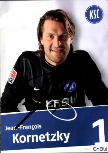 Autogrammkarte Fußballer Jean Francois Konetzky, Karlsruher SC, Autogramm
