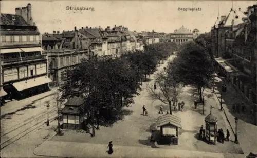 Ak Strasbourg Straßburg Elsass Bas Rhin, Broglieplatz