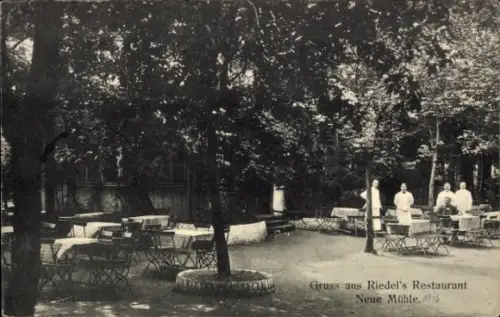 Ak Königs Wusterhausen in Brandenburg, Neue Mühle, Riedels Restaurant