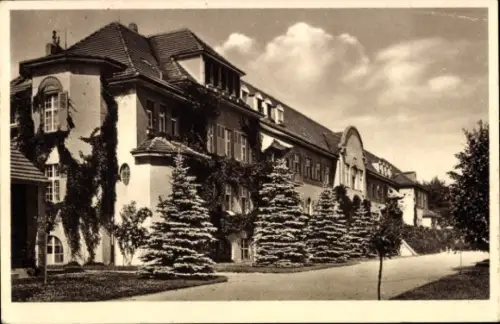 Ak Klein Glienicke Neubabelsberg Potsdam, Elisabeth-Sanatorium,  Bäume, Sträucher,  Architektur