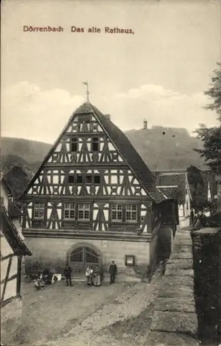 Ak Dörrenbach an der Weinstraße Pfalz, Rathaus