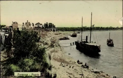 Ak Formosa Argentinien, Blick auf den Hafen