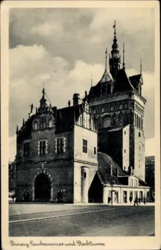 Ak Gdańsk Danzig, Teinkammer, Stockturm, Architektur,  Gebäude