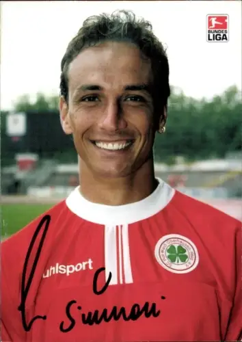 Autogrammkarte Fußballer Leandro Simioni, Rot Weiß Oberhausen, Autogramm