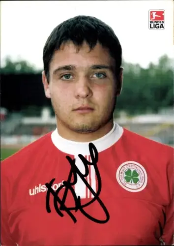 Autogrammkarte Fußballer Denis Bushuev, Rot Weiß Oberhausen, Autogramm