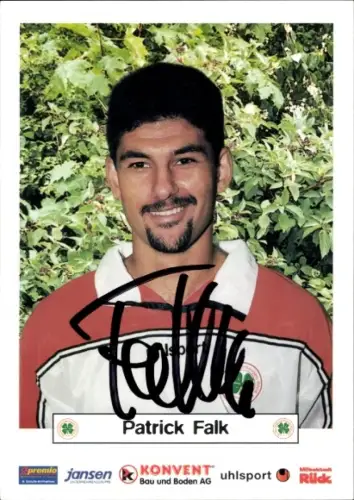 Autogrammkarte Fußballer Patrick Falk, Rot Weiß Oberhausen, Autogramm