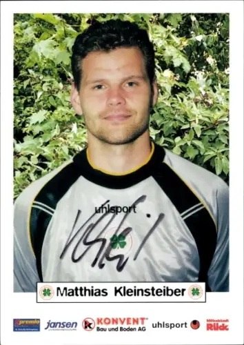 Autogrammkarte Fußballer Matthias Kleinsteiber, Rot Weiß Oberhausen, Autogramm