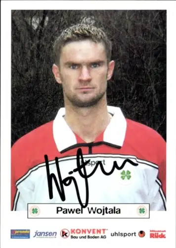 Autogrammkarte Fußballer Pawel Wojtala, Rot Weiß Oberhausen, Autogramm