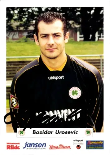 Autogrammkarte Fußballer Bozidar Urosevic, Rot Weiß Oberhausen, Autogramm
