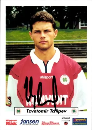 Autogrammkarte Fußballer Tzvetomir Tchipev, Rot Weiß Oberhausen, Autogramm