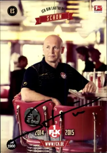 Autogrammkarte Physiotherapeut Erik Schön, 1. FC Kaiserslautern, Autogramm