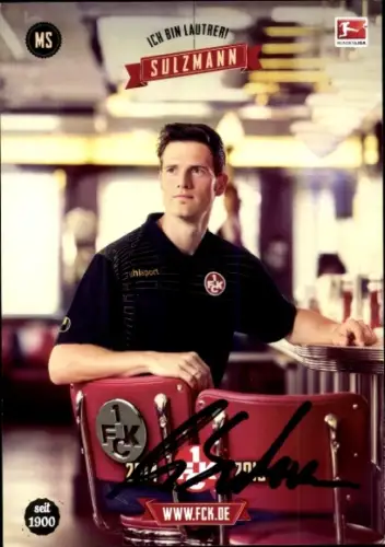 Autogrammkarte Reha- und Athletiktrainer Michael Sulzmann, 1. FC Kaiserslautern, Autogramm