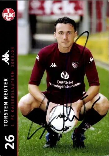 Autogrammkarte Fußballer Torsten Reuter, 1. FC Kaiserslautern, Autogramm