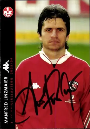 Autogrammkarte Co Trainer Manfred Linzmaier, 1. FC Kaiserslautern, Autogramm