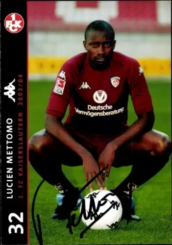Autogrammkarte Fußballer Lucien Mettomo, 1. FC Kaiserslautern, Autogramm