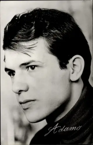 Ak Sänger Adamo, Portrait